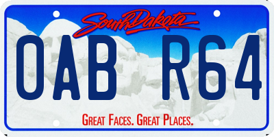 SD license plate 0ABR64