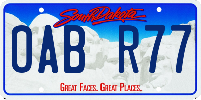 SD license plate 0ABR77