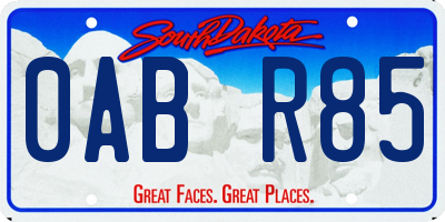 SD license plate 0ABR85