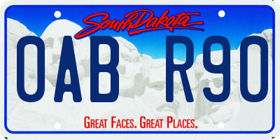 SD license plate 0ABR90