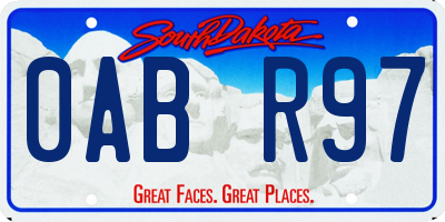 SD license plate 0ABR97