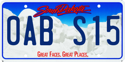 SD license plate 0ABS15