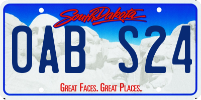 SD license plate 0ABS24