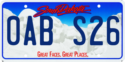 SD license plate 0ABS26