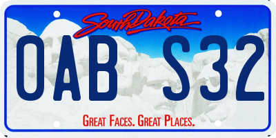 SD license plate 0ABS32