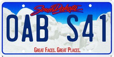 SD license plate 0ABS41