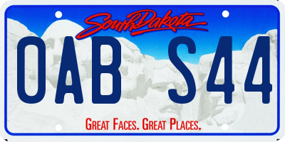 SD license plate 0ABS44