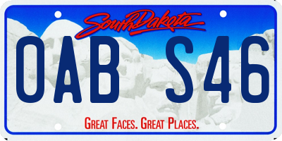 SD license plate 0ABS46