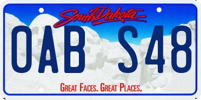 SD license plate 0ABS48