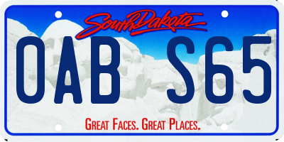 SD license plate 0ABS65