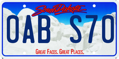 SD license plate 0ABS70