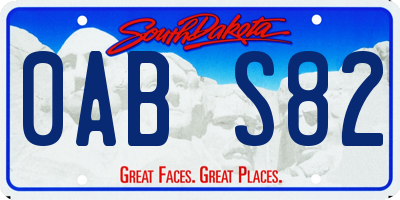 SD license plate 0ABS82