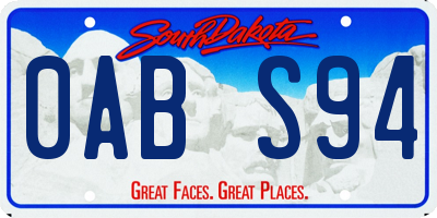 SD license plate 0ABS94