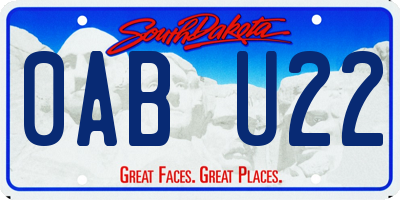 SD license plate 0ABU22
