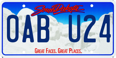 SD license plate 0ABU24