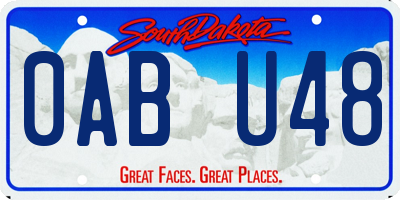 SD license plate 0ABU48