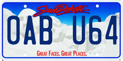 SD license plate 0ABU64