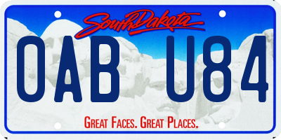 SD license plate 0ABU84