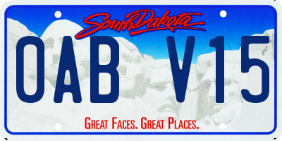 SD license plate 0ABV15