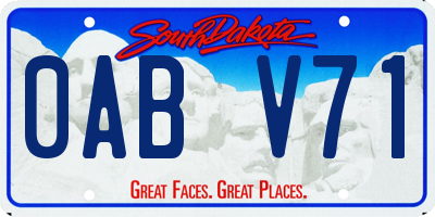 SD license plate 0ABV71