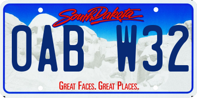 SD license plate 0ABW32