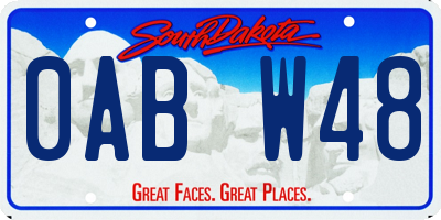 SD license plate 0ABW48