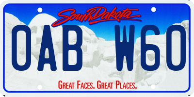 SD license plate 0ABW60