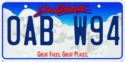 SD license plate 0ABW94