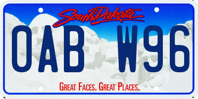 SD license plate 0ABW96