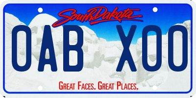 SD license plate 0ABX00