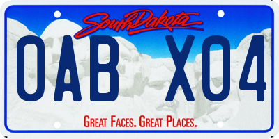 SD license plate 0ABX04