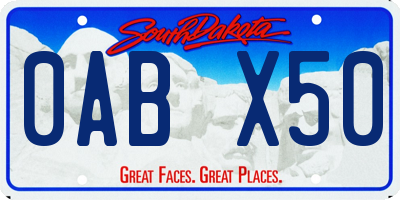 SD license plate 0ABX50