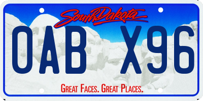 SD license plate 0ABX96