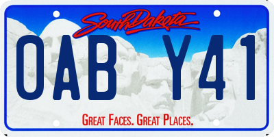 SD license plate 0ABY41