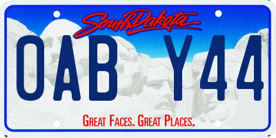 SD license plate 0ABY44