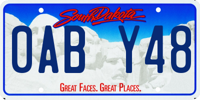 SD license plate 0ABY48
