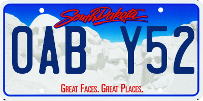 SD license plate 0ABY52