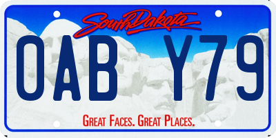 SD license plate 0ABY79