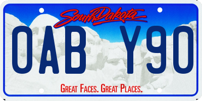 SD license plate 0ABY90