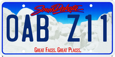 SD license plate 0ABZ11