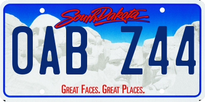 SD license plate 0ABZ44