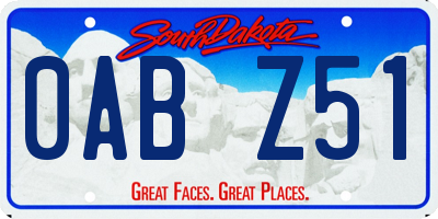 SD license plate 0ABZ51