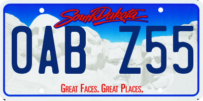 SD license plate 0ABZ55