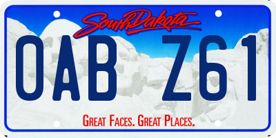 SD license plate 0ABZ61