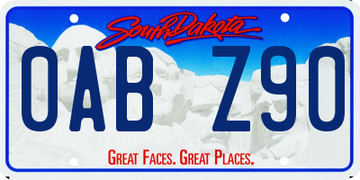 SD license plate 0ABZ90