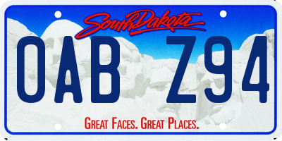 SD license plate 0ABZ94