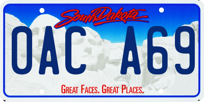 SD license plate 0ACA69