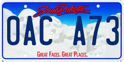 SD license plate 0ACA73