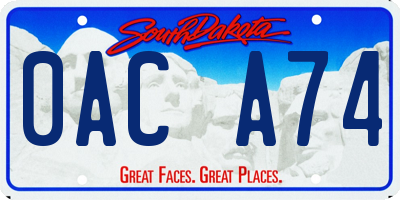 SD license plate 0ACA74