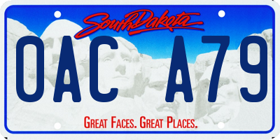 SD license plate 0ACA79